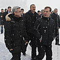 Президенты Армении, России, Азербайджана перед трехсторонней встречей в Сочи-25.01.2010