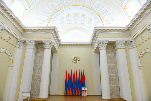 official and festive receptions held on behalf of the President of Armenia are held in this Hall, as well as state and official dinners. Award ceremonies and press conferences also take place in this Hall. In the framework of the Presidential initiatives, this Hall also serves as a venue for concerts. 