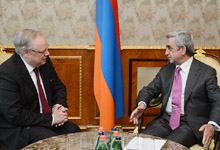 President Serzh Sargsyan received the President of the European Court of Human Rights Dean Spielmann