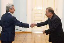 The newly appointed Ambassador of Brazil Edson Marinho Duarte Monteiro presented his credentials to Serzh Sargsyan