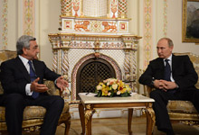 President of RA Serzh Sargsyan met in Moscow with the President of the Russian Federation Vladimir Putin