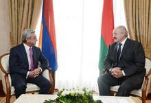 President Serzh Sargsyan in Sochi met with the President of Belarus Alexander Lukashenko