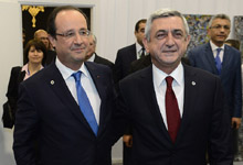 In Vilnius, President Serzh Sargsyan met with the President of France François Hollande 