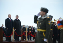 At the invitation of President Serzh Sargsyan, President of the Russian Federation Vladimir Putin has arrived to Armenia on a state visit