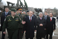 
Serzh Sargsyan and Vladimir Putin visited the 102nd Russian military base dislocated in Gyumri