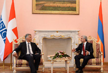 President Serzh Sargsyan held meeting with OSCE Chairperson-in-Office and President of Switzerland Didier Burkhalter