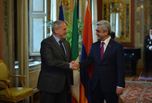 President meets with Presidents of Italy’s Chamber of Deputies and Senate