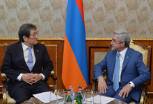 President receives delegation led by head of Korea-Armenia Parliamentary Friendship Group Noh Young-min