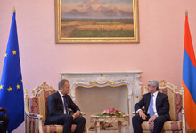 President Serzh Sargsyan receives President of European Council Donald Tusk
