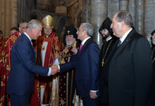 In London president partakes in ceremony to commemorate holy Armenian Genocide martyrs 