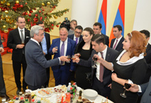  On the occasion of New Year and Holly Christmas, President held a reception for the representatives of mass media