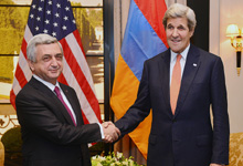 President Serzh Sargsyan and US Secretary of State John Kerry met in Vienna