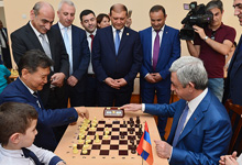  President attended the opening ceremony of the World Individual Deaf Chess Championship and inauguration of the Shengavit Chess School for Children