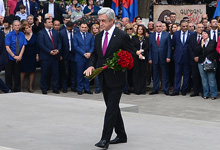  President Serzh Sargsyan attended the ceremony of unveiling of Garegin Nzhdeh statue