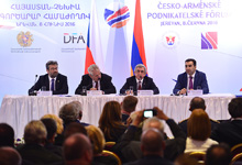  Presidents of Armenia and the Czech Republic attended the opening of the Business Forum