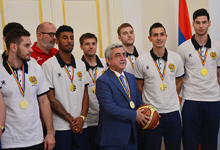 President received Armenia’s national basketball team