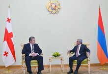  President Serzh Sargsyan received the Prime Minister of Georgia Giorgi Kvirikashvili