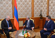 President Serzh Sargsyan received the Minister of Interior of Georgia Giorgi Mgebrishvili