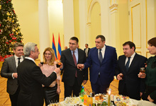 President invited a holiday reception for the representatives of the mass media of Armenia 