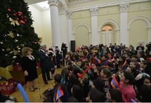 President Serzh Sargsyan and Mrs. Rita Sargsyan on the occasion of the approaching holidays hosted numerous children at the Presidential Palace