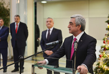 President participated at the reception held at the Central Bank on the occasion of New Year and Holy Christmas