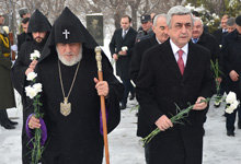 President Serzh Sargsyan visited the Erablur Pantheon