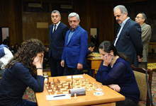 President Serzh Sargsyan observed the games at Armenia’s Chess Academy and Chess House