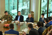 The President of Armenia met today with decommissioned servicemen