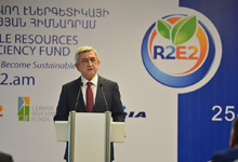 President Serzh Sargsyan was present at the Solar Energy Investment Conference