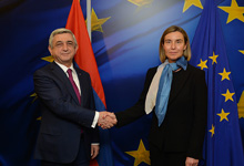 President Sargsyan in Brussels met with the High Representative of the EU, Vice-President of the European Commission Federica Mogherini