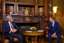 President Serzh Sargsyan met with the Chairman of the RF Government Dmitry Medvedev