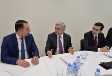 President Serzh Sargsyan met with the participants of the Young Scientists Assistance Program