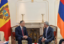 President Serzh Sargsyan met with the President of Moldova Igor Dodon