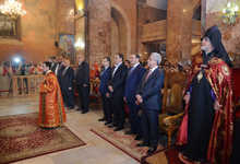 President Serzh Sargsyan attended Candlelight Divine Liturgy