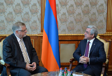 President Serzh Sargsyan received designated European Union special representative for the South Caucasus and for the crisis in Georgia Herbert Salber