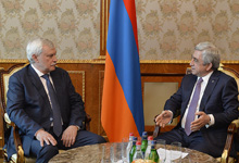 President Serzh Sargsyan received Governor of Saint Petersburg Georgi Poltavchenko