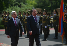 Official welcoming ceremony for President of Tajikistan held at Presidency