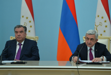 Armenian-Tajik high-level talks held at RA Presidency