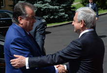 Farewell ceremony for President Emomali Rahmon of the Republic of Tajikistan held at RA Presidency