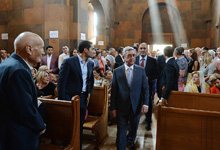 President attends consecration of newly built church in Yeghvard