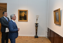 President Serzh Sargsyan visits exposition on 200th birth anniversary of Hovhannes Aivazovsky