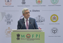 President attends opening of world food exhibition and plenary session of conference in India