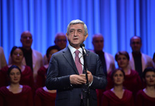 President attends concert on Armenia National Academic Choir 80th anniversary