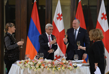 Official reception hosted by Georgian President in honor of RA President Serzh Sargsyan