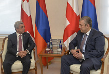 President Serzh Sargsyan’s official visit to Georgia concluded with meeting held with Prime Minister Giorgi Kvirikashvili