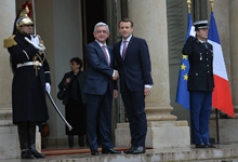 President Serzh Sargsyan meets with President of France Emmanuel Macron