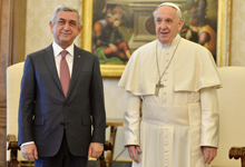 President holds private talks with His Holiness Pope Francis