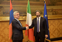 President meets with Italian Chamber of Deputies Speaker Roberto Fico