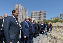 President gets acquainted with work done under the Social Housing Program for Young Specialists; attends opening of a new building