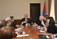 President Armen Sarkissian received a group of the representatives of mass media from Russia